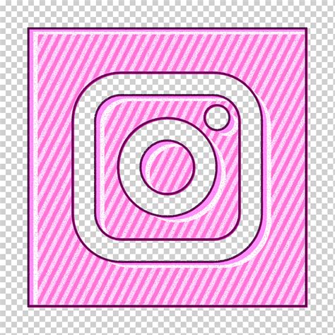 Icono de Instagram icono de logotipos de redes sociales rosa M línea