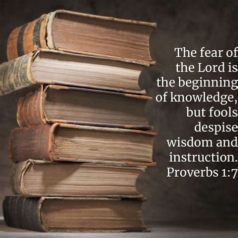 Proverbs 1 7 Quotes For Book Lovers Fear Of The Lord Bible Apps