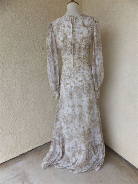 1970s Gunne Sax By Jessica Maxi Dress Boho Victoria Gem