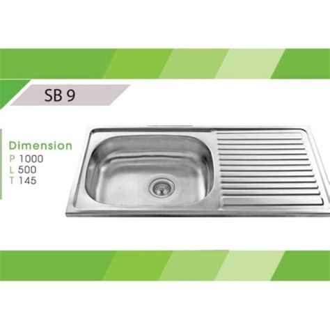 Jual Bak Cuci Piring Royal SB 9 Sayap Stainless BCP Kitchen Sink Dapur