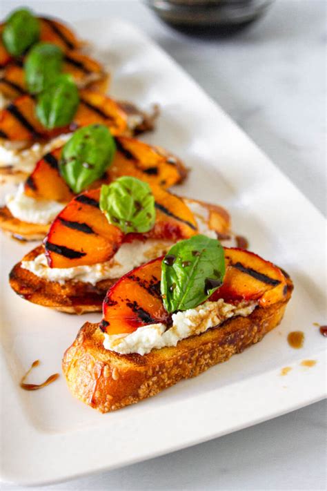 Delicious Grilled Peach Ch Vre Bruschetta Perfect Summer Appetizer