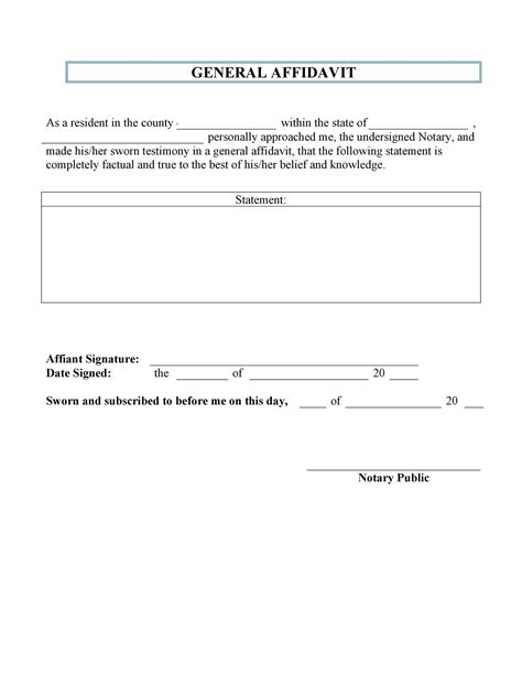 48 Sample Affidavit Forms Templates Affidavit Of Support Form