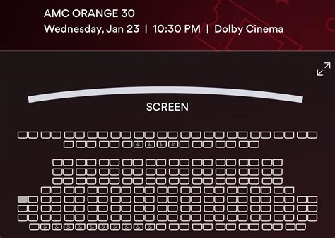 AMC Orange 30 Dolby: How close is the front row to the screen? (Orange ...