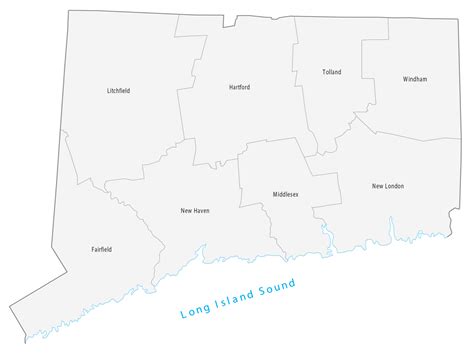 Connecticut County Map - GIS Geography