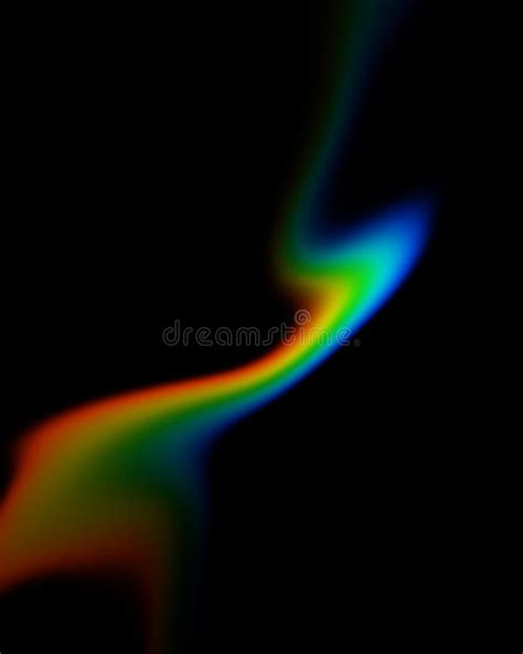 The Dynamic Rainbow Abstract on Black for Copy Space Stock Illustration ...