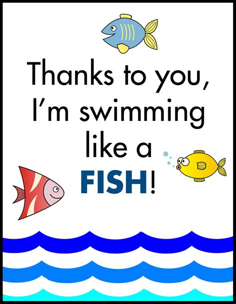 Free Printable Swim Teacher Coach Thank You Cards • Rose Clearfield