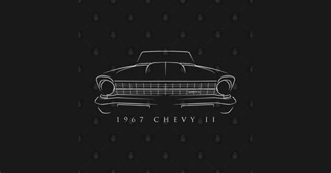 1967 Chevy Ii Nova Front Stencil White Muscle Car T Shirt