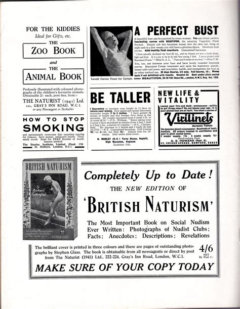 Mature Listing The Naturist Magazine January 1952 Nudism Etsy