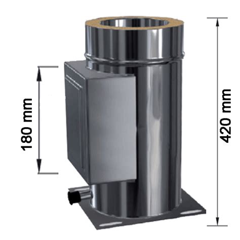 Edelstahlschornstein Kombiteil Reinigungselement Mit Integriertem