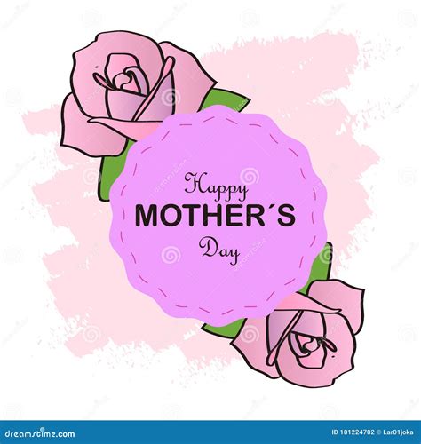 Happy Mothers Day Card Stock Vector Illustration Of Vector 181224782