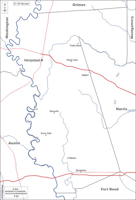 Waller County Kostenlose Karten Kostenlose Stumme Karte Kostenlose