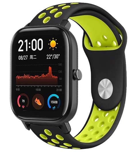 Xiaomi Amazfit Gts Sportarmband Schwarz Gelb Smartwatcharmbaender De