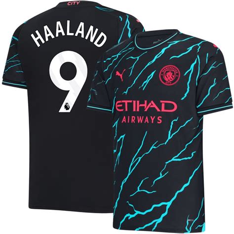 Maillot Manchester City Third 2023 2024 Haaland Foot Soccer Pro