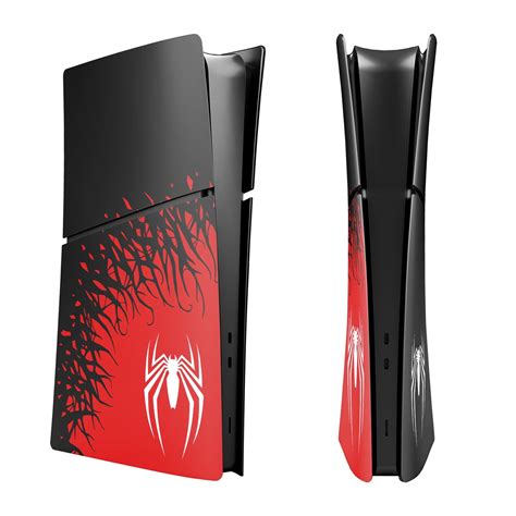 AARONMEI Cover Plates For PS5 Slim Spider Pattern ABS Faceplate Shell