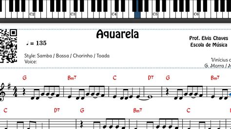 Aquarela Toquinho Tutorial Partitura F Cil Youtube