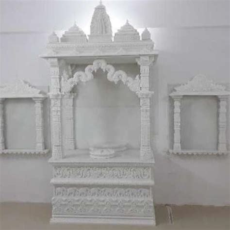 Traditional Indoor White Marble Temple For Home Size 10 Feet L At