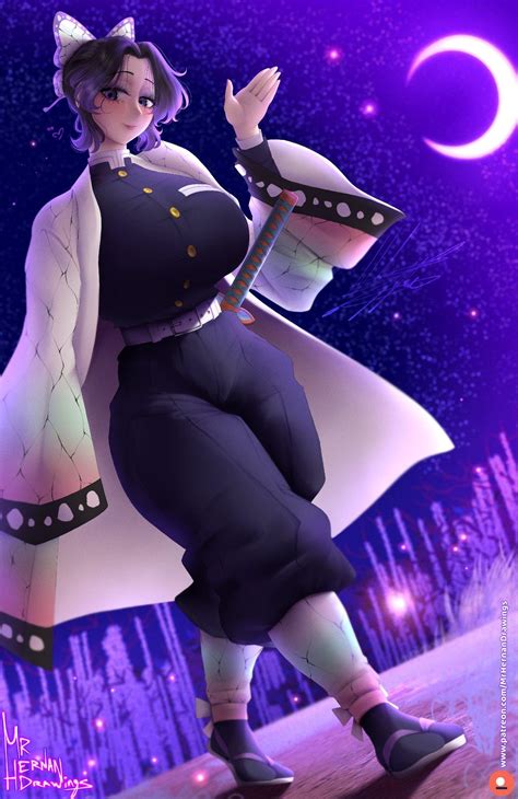 Shinobu Kochou Kochou Shinobu Large Breasts Anime Kimetsu No Yaiba Large Breasts