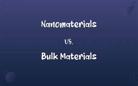 Nanomaterials Vs Bulk Materials Whats The Difference