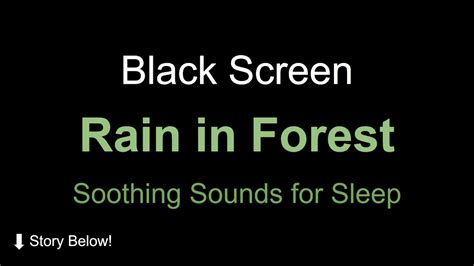 Relaxing Rain Sounds And Black Screen For Restful Sleep Youtube