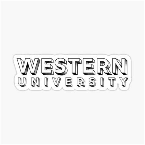 Western University Logo Pure Graphic Sticker For Sale By Stickel