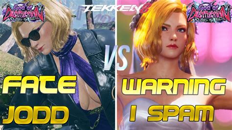 Tekken 8 FATE JODD Rank 1 Nina Vs WARNING I SPAM Rank 2 Nina