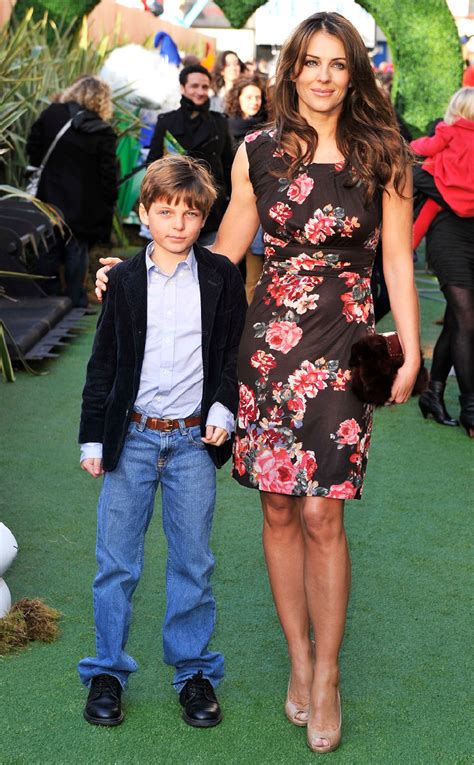 Elizabeth Hurleys 12 Year Old Son Damian Looks All Grown Up While