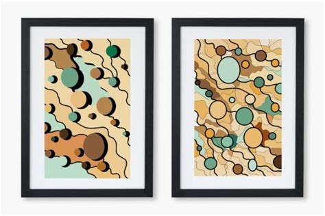 Printable Geometric Wall Art Set of 2 Graphic by VasilisaStArt ...