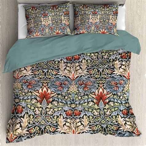 William Morris Strawberry Thief Duvet Cover Set Full Size Size Soft