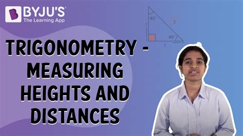 Trigonometry Measuring Heights And Distances Class 10 Learn With Byjus Youtube