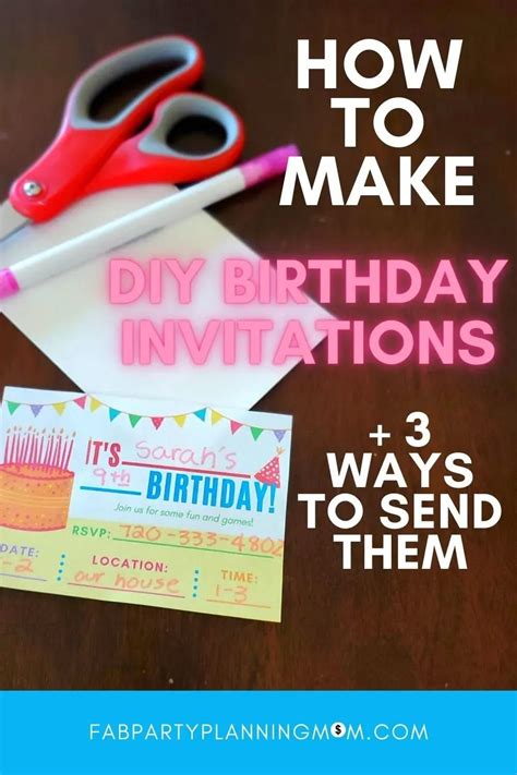 How to make diy birthday invitations for kids – Artofit