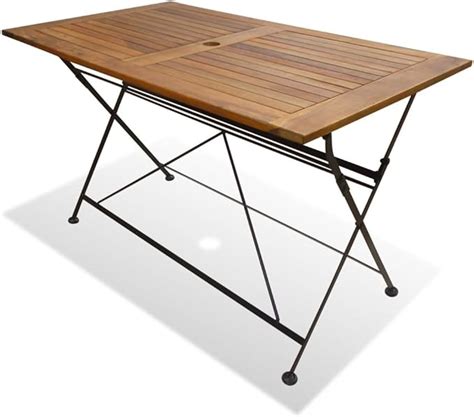 Vidaxl Mesa De Jard N Plegable Madera De Acacia Marr N Mesa De Exterior