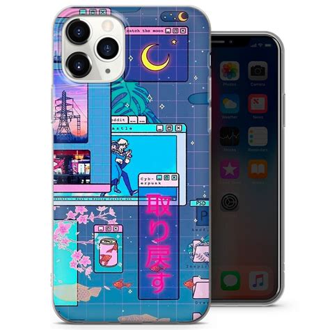 Anime Art Aesthetic On Your Phone Case For Iphone 12 12mini Etsy