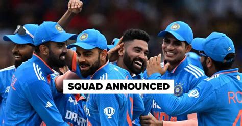 IND Squad vs AUS ODI 2023 | India Squad For Australia ODI Series | IND ...