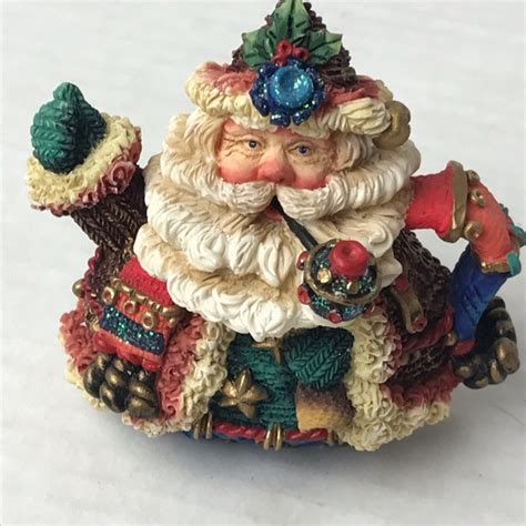 Holiday Vintage 1999 Possible Dreams Crinkle Claus Teapot Crinkle