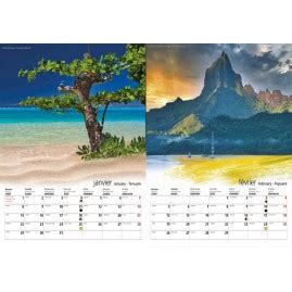 Calendrier Tahiti Et Ses Iles 2024 Le Classique Blanc A4