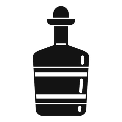 Barkeeper Tequila Flaschen Symbol Einfache Illustration Des Barkeeper