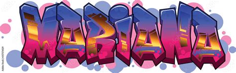 Mariana Name Text Graffiti Word Design Stock Vector Adobe Stock