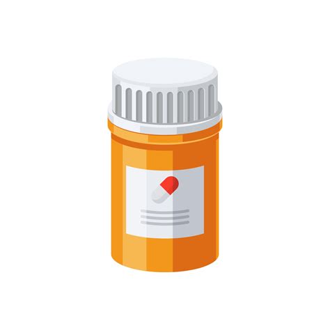 Pill Bottle Flat Design Art 13932694 Vector Art At Vecteezy