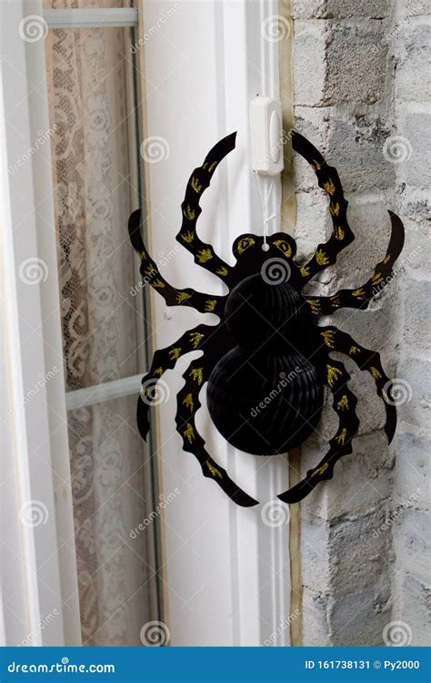 Halloween Giant Spider Decoration Stock Image - Image of fall, scary ...