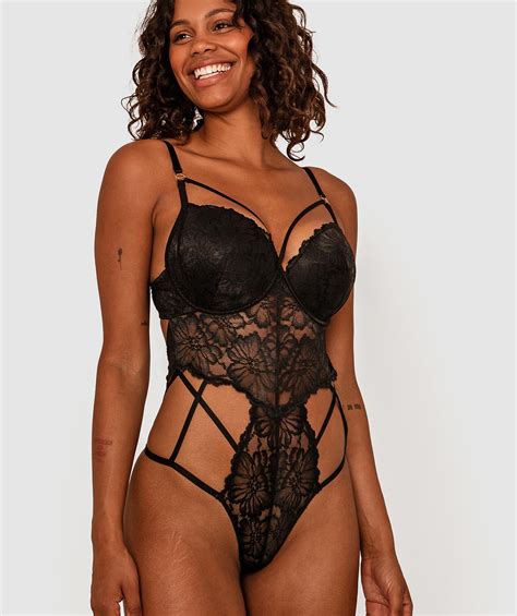 Bras N Things Nara Push Up Bodysuit Black 01376402