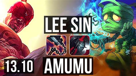 Lee Sin Vs Amumu Jng Legendary M Mastery Kr Master