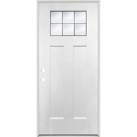 Craftsman Beveled 6 Lite Fiberglass Prehung Door Unit 317 Door