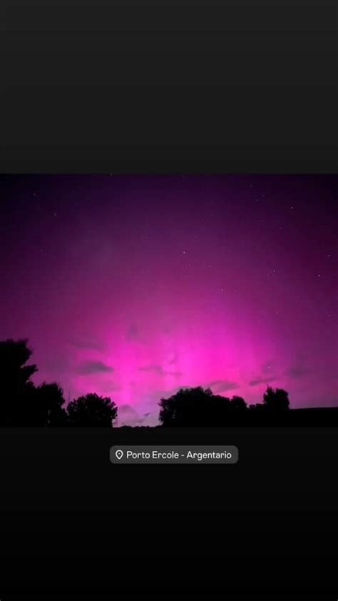 Maremma Straordinaria La Tempesta Solare Tinge Il Cielo Di Viola