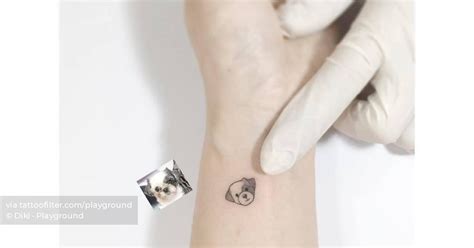 Shih Tzu Portrait Tattoo Located On The Wrist