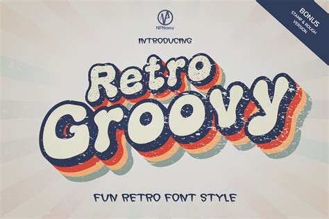 Retro Groovy Font By NPNaay Creative Fabrica