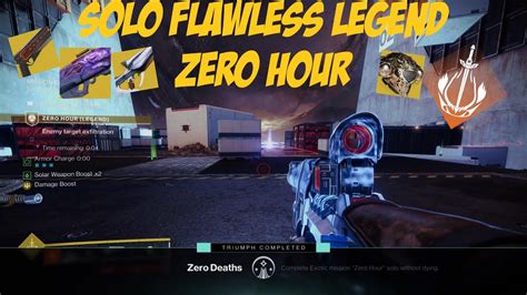 Solo Flawless Legend Zero Hour Exotic Mission On Solar Warlock Into