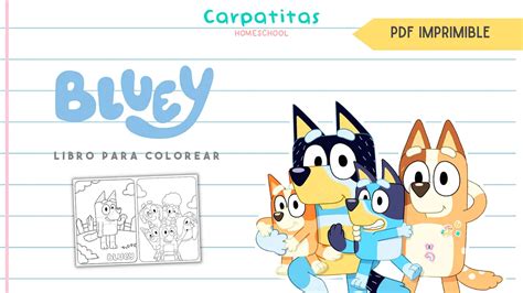 Bluey Para Colorear PDF Para Imprimir Desperte Sua Sorte Na