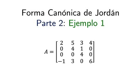 Forma Can Nica De Jordan Parte Ejemplo Youtube