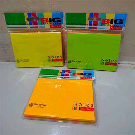 Jual Pembatas Buku Sticky Notes Kertas Memo Pos It X Tumpuk Big