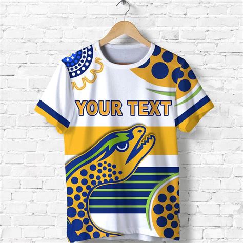 AIO Pride Custom Text Eels Indigenous T Shirt Parramatta 2022 Version